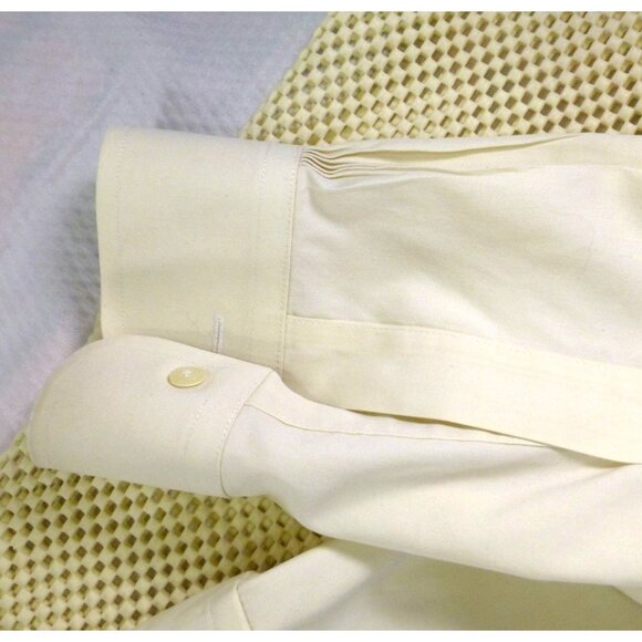 Brooks Brothers Regent Mens Cream Dress Shirt 17-37 Non-Iron Supima Cotton - Picture 7 of 11